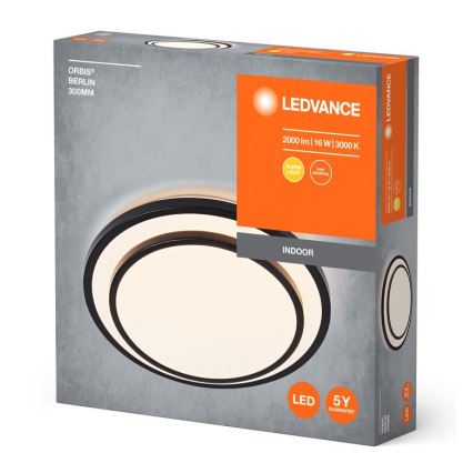 Ledvance - LED lubinis šviestuvas ORBIS BERLIN LED/16W/230V juoda