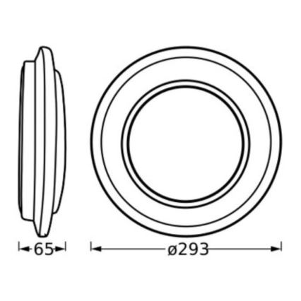 Ledvance - LED lubinis šviestuvas ORBIS BERLIN LED/16W/230V juoda