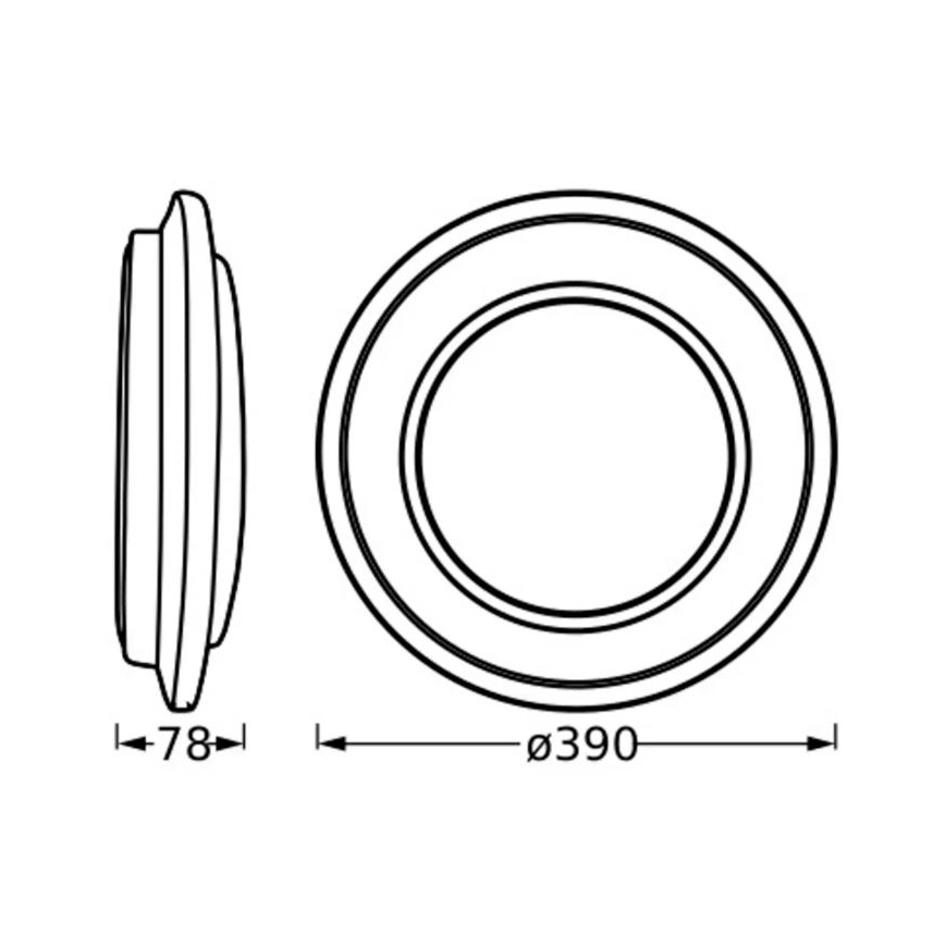 Ledvance - LED lubinis šviestuvas ORBIS BERLIN LED/24W/230V juoda