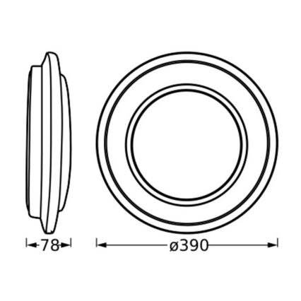 Ledvance - LED lubinis šviestuvas ORBIS BERLIN LED/24W/230V sidabras