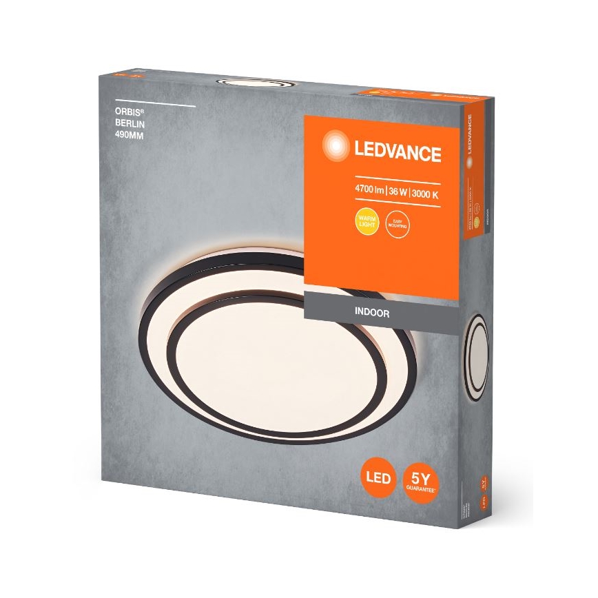 Ledvance - LED lubinis šviestuvas ORBIS BERLIN LED/36W/230V juoda