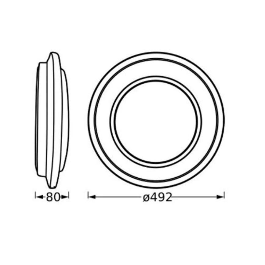 Ledvance - LED lubinis šviestuvas ORBIS BERLIN LED/36W/230V juoda