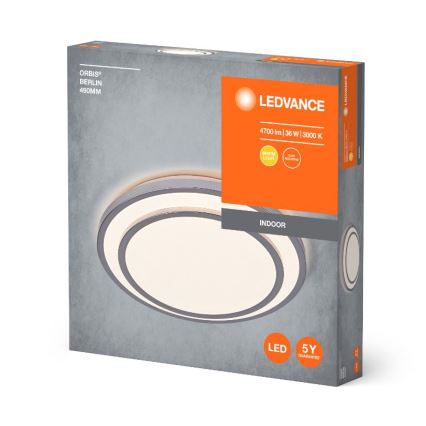 Ledvance - LED lubinis šviestuvas ORBIS BERLIN LED/36W/230V sidabras