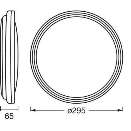 Ledvance - LED lubinis šviestuvas ORBIS HELMAN LED/16W/230V diametras 29,5 cm sidabras