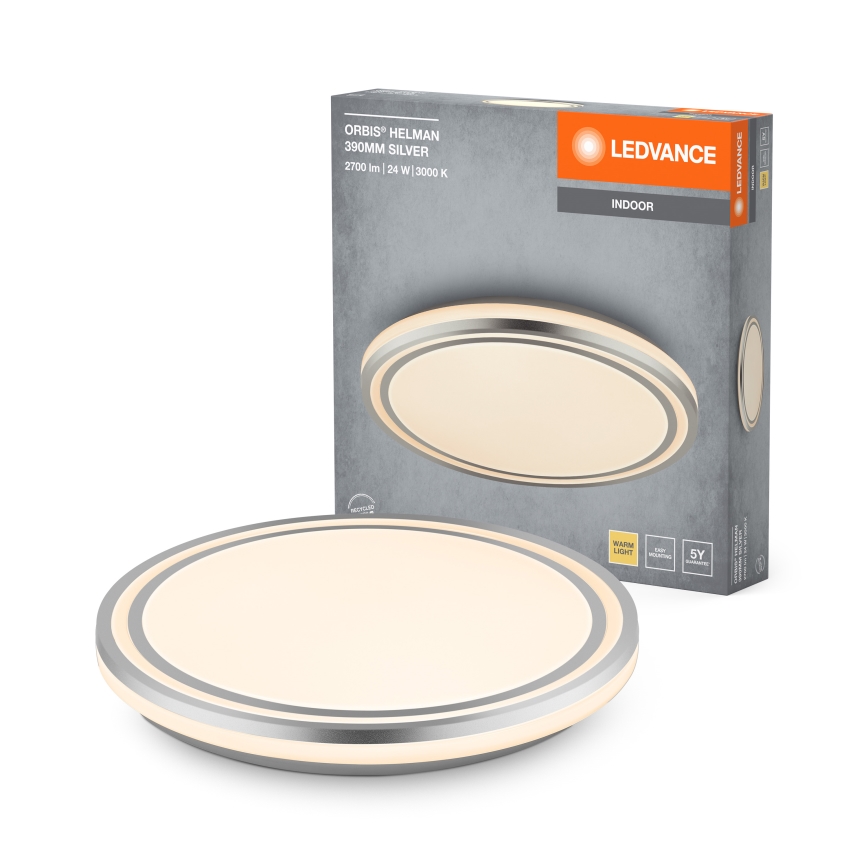 Ledvance - LED lubinis šviestuvas ORBIS HELMAN LED/24W/230V diametras 39 cm sidabras