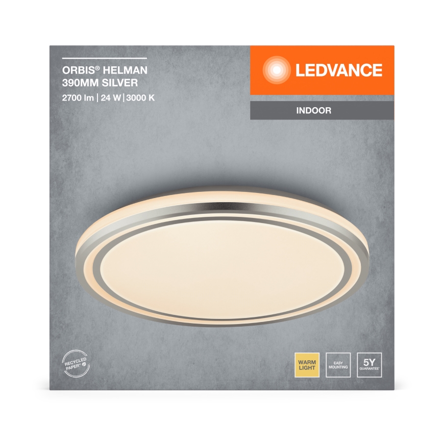 Ledvance - LED lubinis šviestuvas ORBIS HELMAN LED/24W/230V diametras 39 cm sidabras