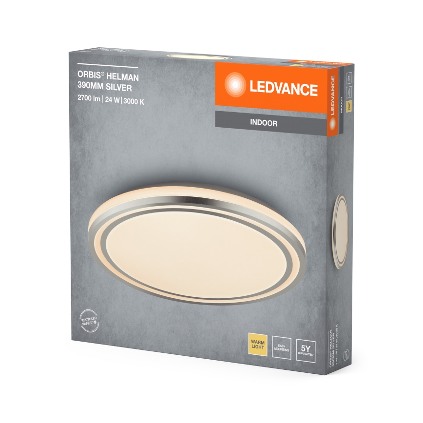 Ledvance - LED lubinis šviestuvas ORBIS HELMAN LED/24W/230V diametras 39 cm sidabras