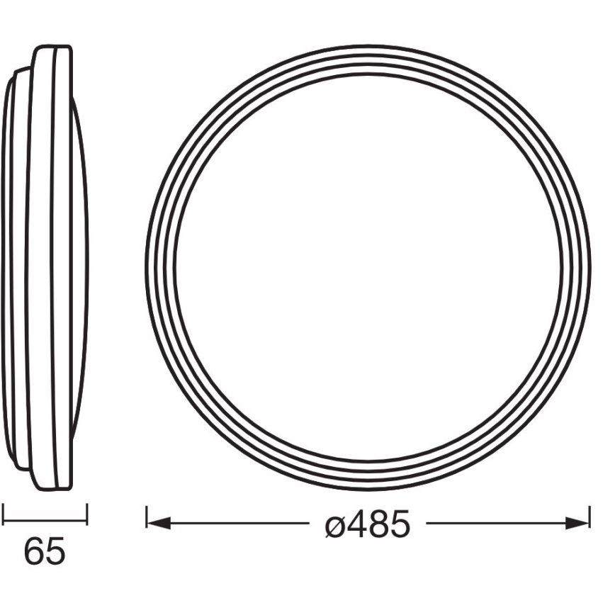 Ledvance - LED lubinis šviestuvas ORBIS HELMAN LED/36W/230V diametras 48,5 cm sidabras