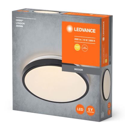 Ledvance - LED lubinis šviestuvas ORBIS LONDON LED/16W/230V juoda