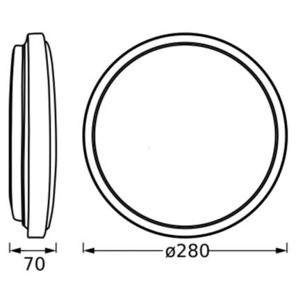 Ledvance - LED lubinis šviestuvas ORBIS LONDON LED/16W/230V juoda