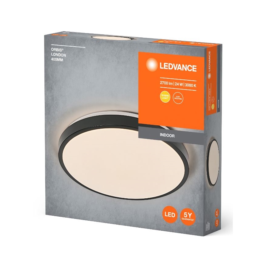 Ledvance - LED lubinis šviestuvas ORBIS LONDON LED/24W/230V juoda