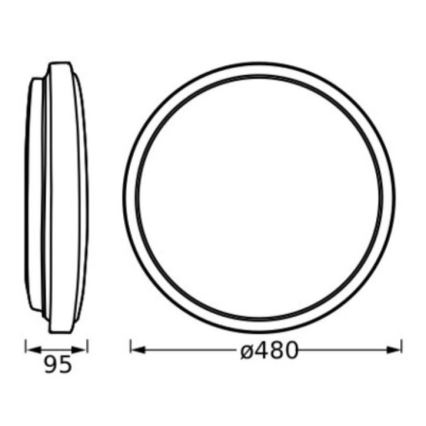 Ledvance - LED lubinis šviestuvas ORBIS LONDON LED/36W/230V balta