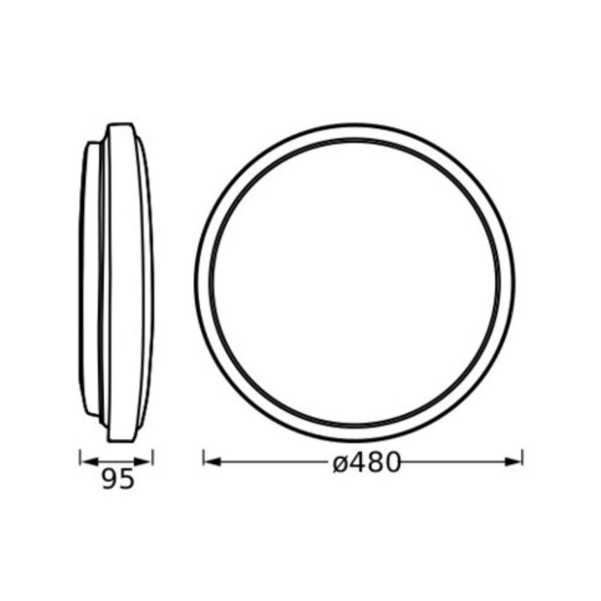 Ledvance - LED lubinis šviestuvas ORBIS LONDON LED/36W/230V balta