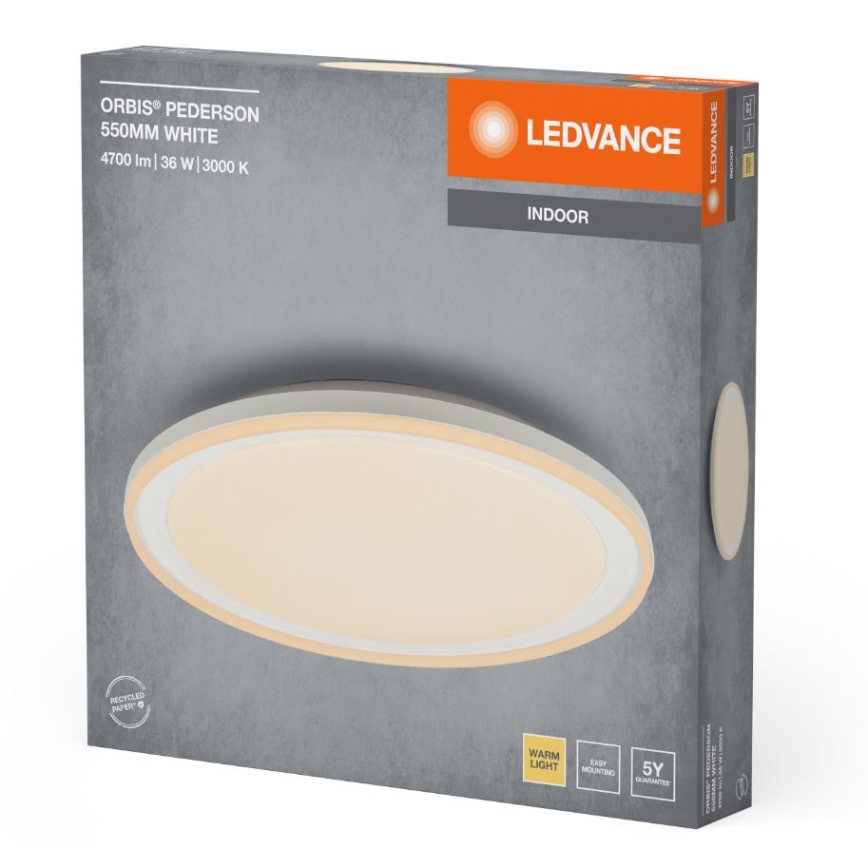 Ledvance - LED lubinis šviestuvas ORBIS PEDERSON LED/36W/230V diametras 55 cm balta