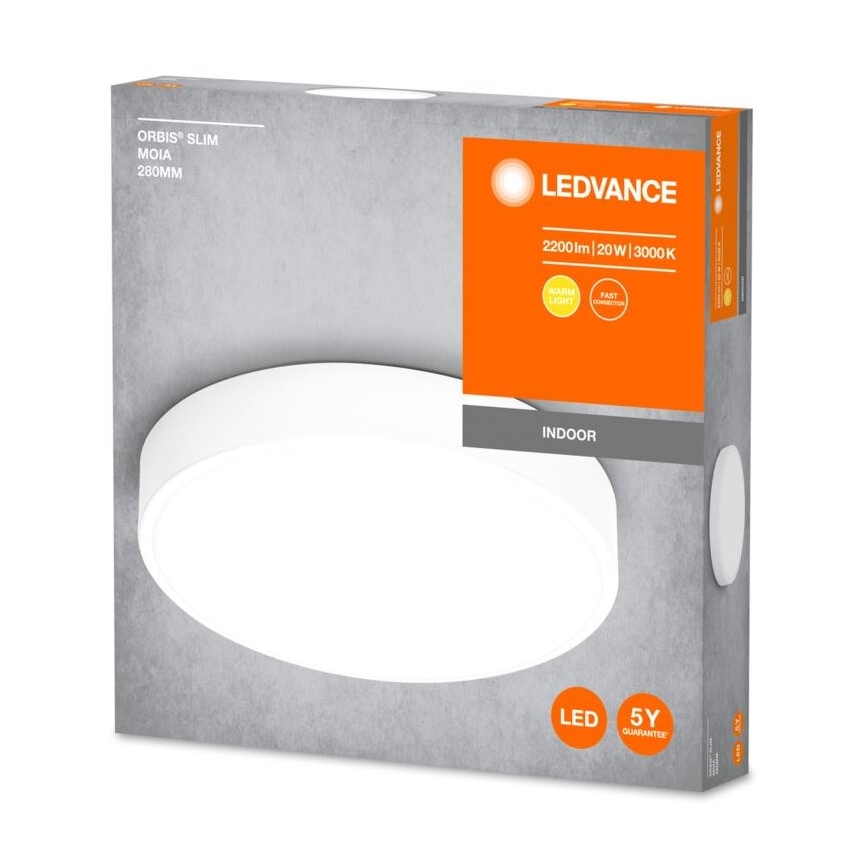 Ledvance - LED lubinis šviestuvas ORBIS SLIM LED/20W/230V balta