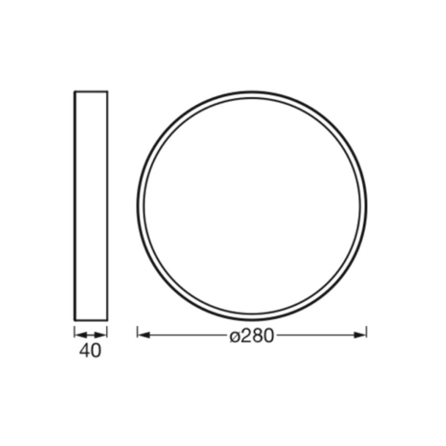 Ledvance - LED lubinis šviestuvas ORBIS SLIM LED/20W/230V balta