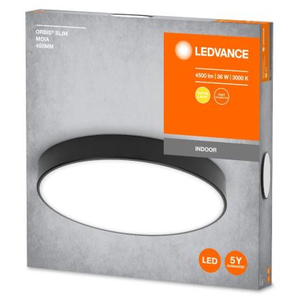 Ledvance - LED lubinis šviestuvas ORBIS SLIM LED/36W/230V juoda