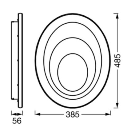 Ledvance - LED lubinis šviestuvas ORBIS SPIRAL LED/37W/230V