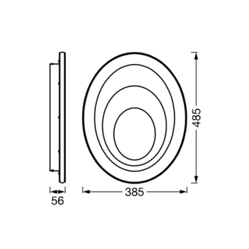 Ledvance - LED lubinis šviestuvas ORBIS SPIRAL LED/37W/230V