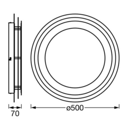 Ledvance - LED lubinis šviestuvas ORBIS SPIRAL LED/38W/230V