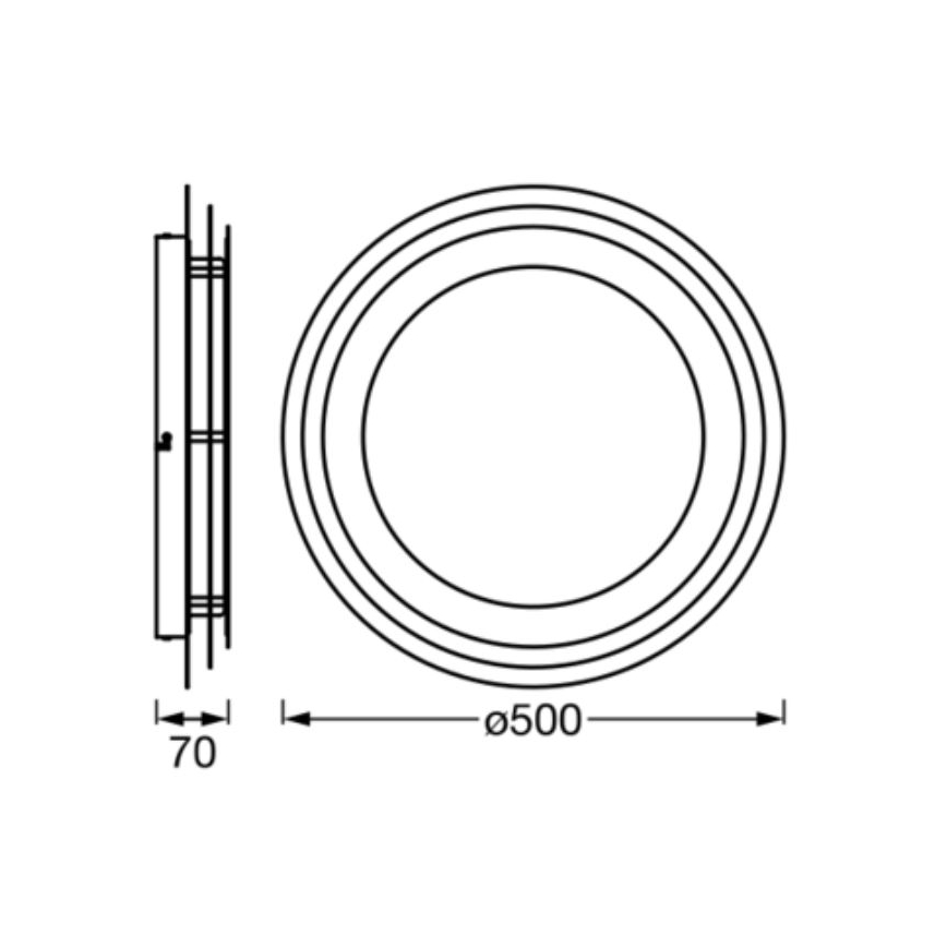 Ledvance - LED lubinis šviestuvas ORBIS SPIRAL LED/38W/230V