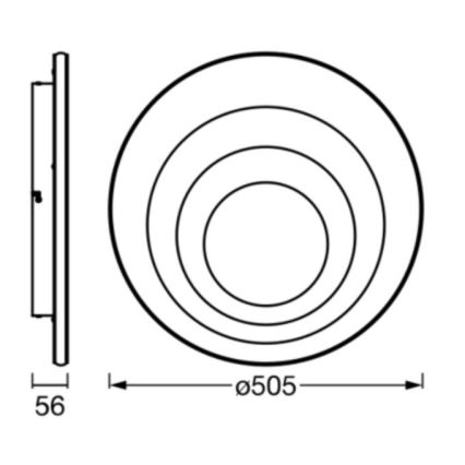 Ledvance - LED lubinis šviestuvas ORBIS SPIRAL LED/42W/230V