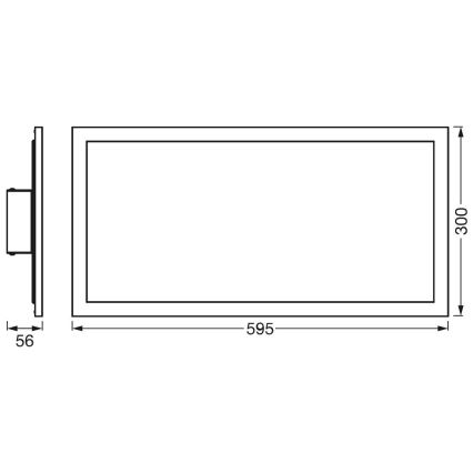 Ledvance - LED lubinis šviestuvas PLANON LED/22W/230W