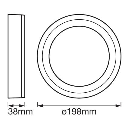 Ledvance - LED Lubinis šviestuvas ROUND LED/15W/230V d. 20 cm