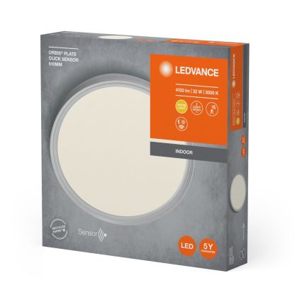 Ledvance - LED lubinis šviestuvas su jutikliu PLATE LED/32W/230V 3000K