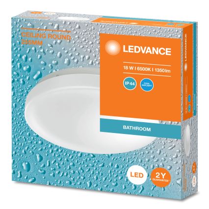 Ledvance - LED lubinis vonios šviestuvas CEILING ROUND LED/18W/230V 6500K IP44