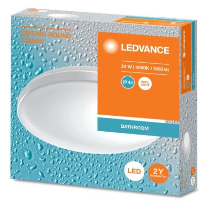 Ledvance - LED lubinis vonios šviestuvas CEILING ROUND LED/24W/230V 4000K IP44