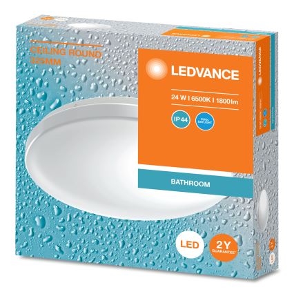 Ledvance - LED lubinis vonios šviestuvas CEILING ROUND LED/24W/230V 6500K IP44