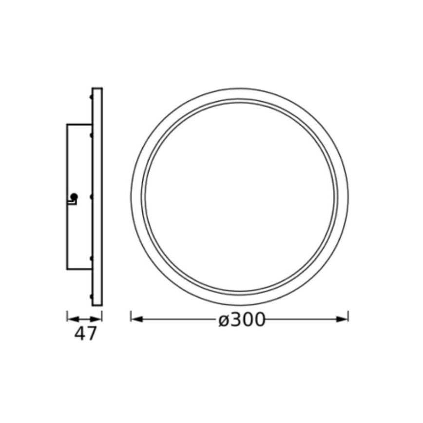 Ledvance - LED lubinis vonios šviestuvas DISC LED/18W/230V 3000/4000K IP44