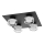 Ledvance - LED lubinis vonios šviestuvas ORBIS FLAME 4xLED/5,5W/230V 3000/4000K IP44 juoda