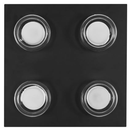 Ledvance - LED lubinis vonios šviestuvas ORBIS FLAME 4xLED/5,5W/230V 3000/4000K IP44 juoda