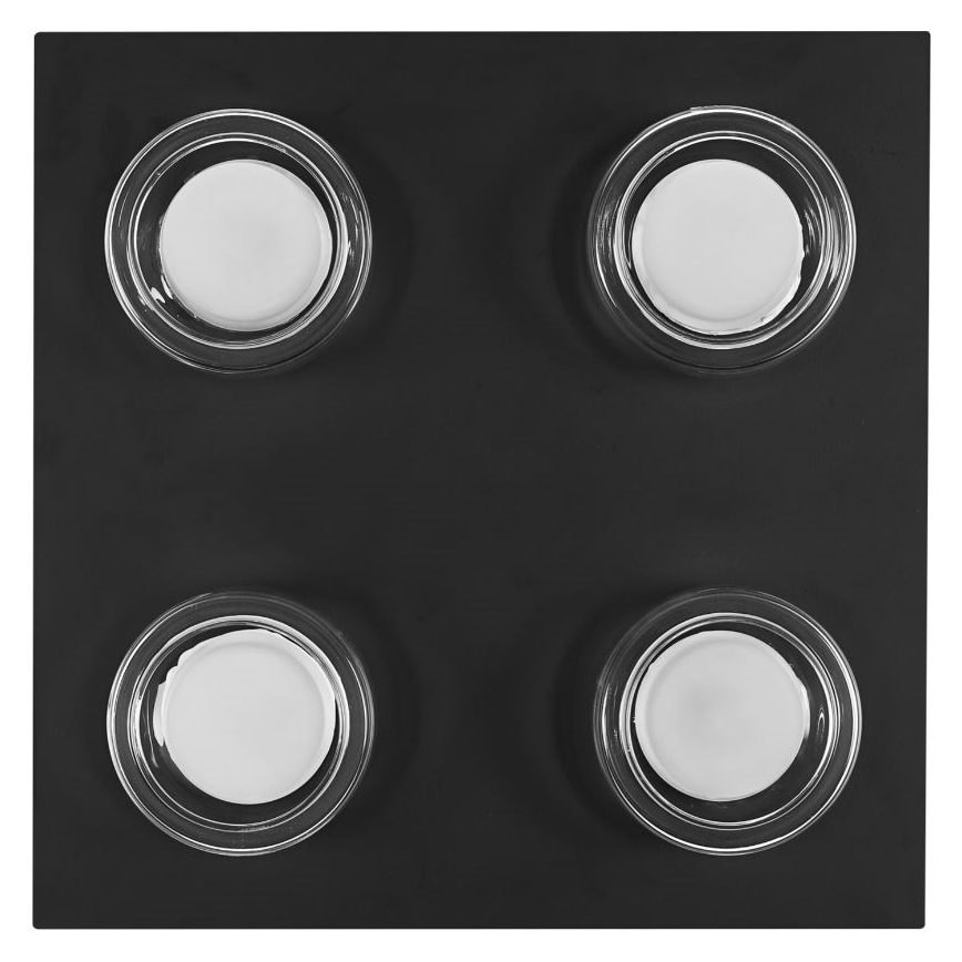 Ledvance - LED lubinis vonios šviestuvas ORBIS FLAME 4xLED/5,5W/230V 3000/4000K IP44 juoda