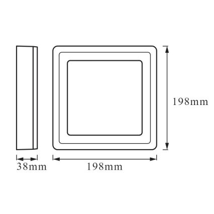 Ledvance - LED lubų šviestuvas CLICK LED / 15W / 230V