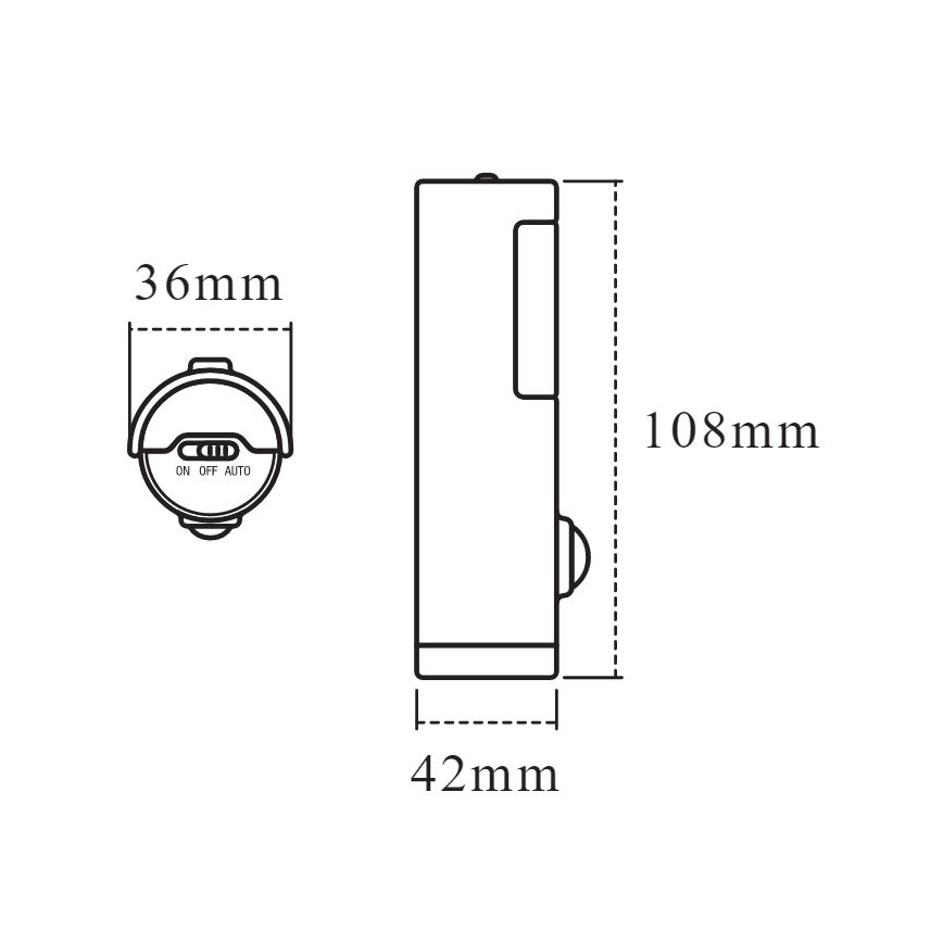 Ledvance - LED naktinė lemputė su šviesos ir judesio jutikliu NIGHTLUX LED / 0,35W / 3xAAA IP54