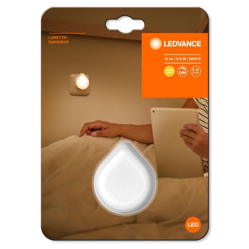 Ledvance - LED naktinė lemputė su šviesos jutikliuLUNETTA LED/0,5W/230V