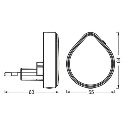 Ledvance - LED naktinė lemputė su šviesos jutikliuLUNETTA LED/0,5W/230V