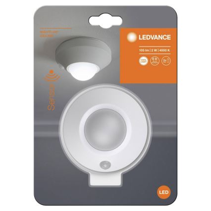 Ledvance - LED naktinis šviestuvas su jutikliu NIGHTLUX LED/1,7W/3xAA 4000K