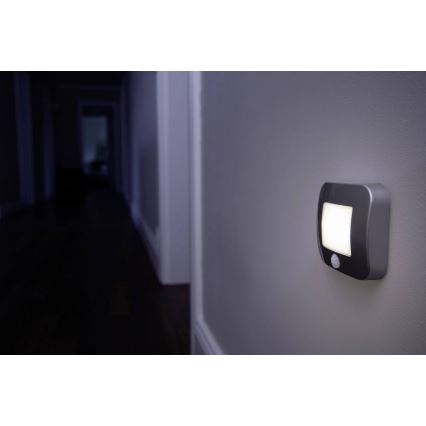 Ledvance - LED navigacinė lemputė su jutikliu NIGHTLUX LED / 0,25W / 3xAAA