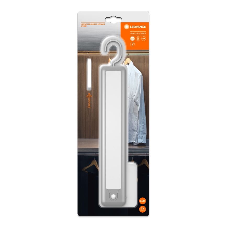 Ledvance - LED Pakabinamas orientacija šviestuvas su jutikliu MOBILE LED/2,35W/5V 1000 mAh