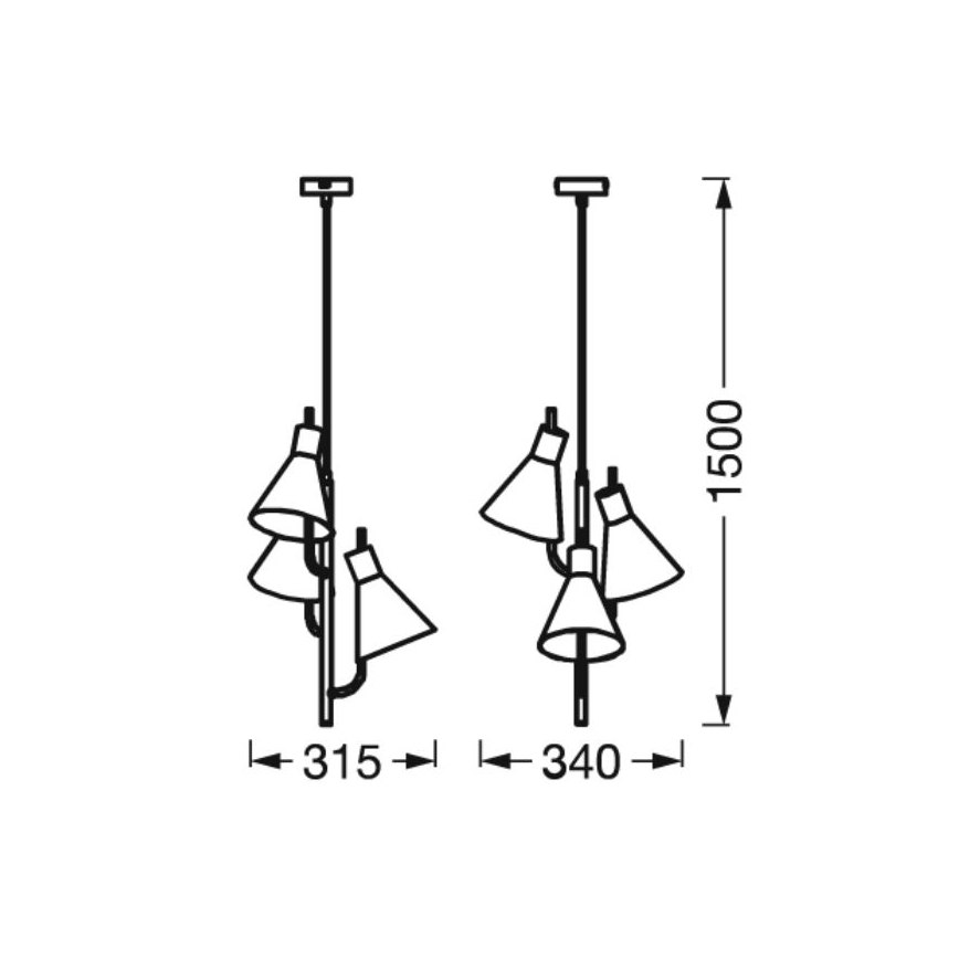 Ledvance - LED Pakabinamas sietynas DECOR TOKIO 3xLED/4,6W/230V