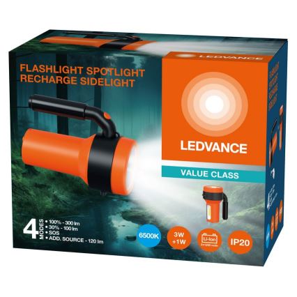 Ledvance - LED pakraunamas žibintuvėlis su maitinimo banku FLASHLIGHT LED/3W/5V 2400 mAh