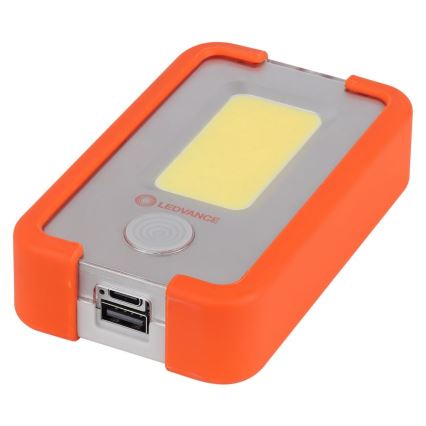 Ledvance - LED pakraunamas žibintuvėlis su maitinimo banku FLASHLIGHT LED/4W/5V 3000mAh IPX2