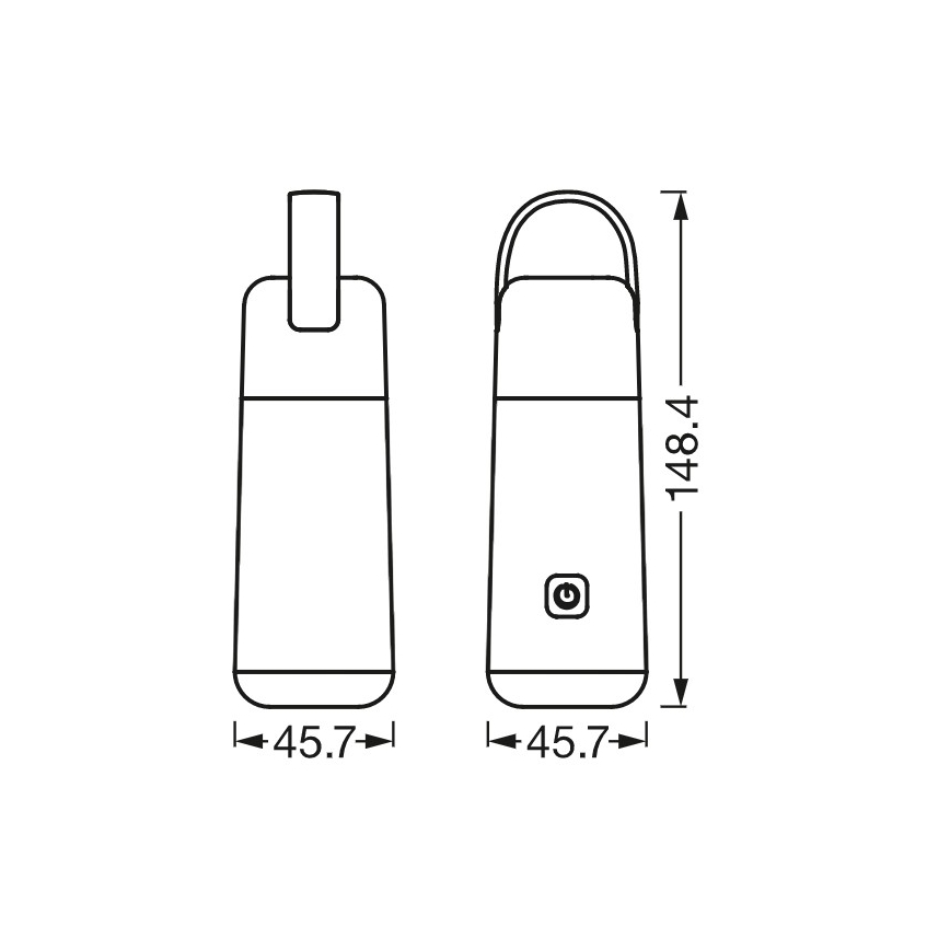 Ledvance - LED Power bank su žibintuvėlio funkcija MOBILE LED/0,5W/5V 1800 mAh 2xUSB