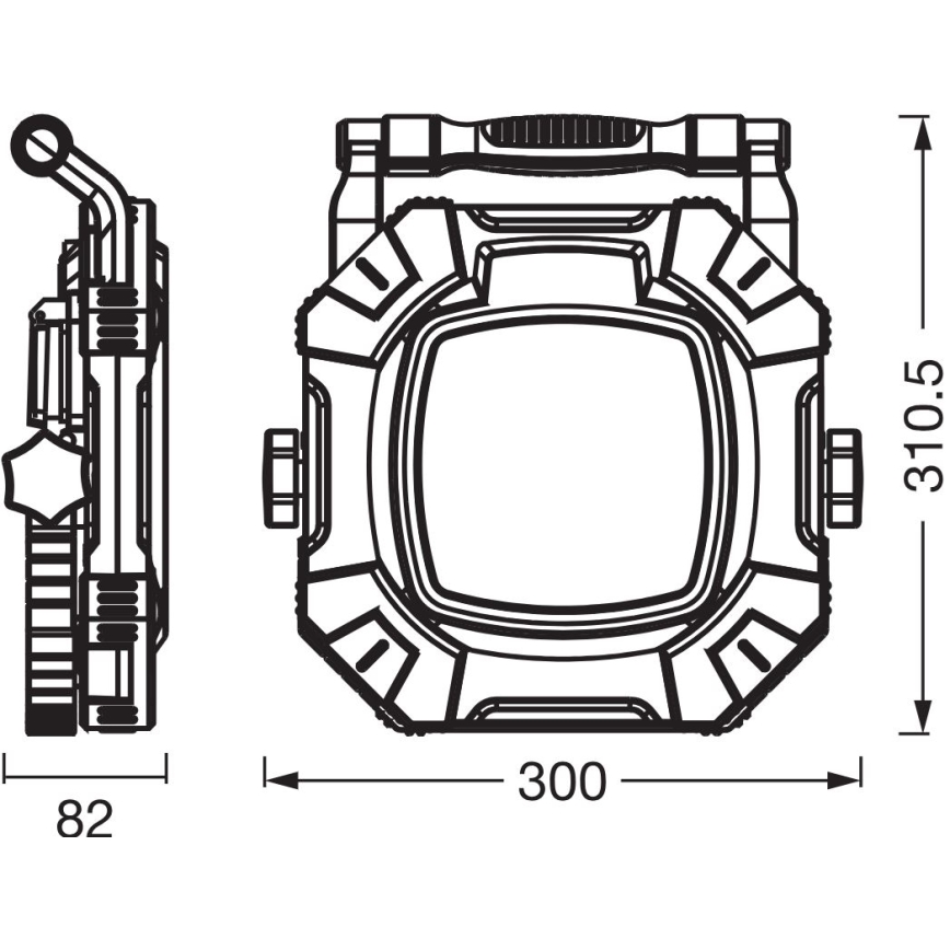Ledvance - LED Pritemdomas darbinis šviestuvas su 2 lizdais WORKLIGHT VALUE LED/60W/230V IP54