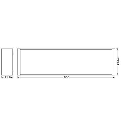 Ledvance - LED Pritemdomas lubinis šviestuvas OFFICE LINE LED/20W/230V 60 cm + nuotolinio valdymo pultas