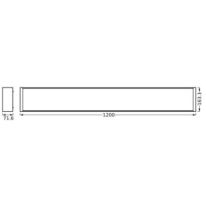 Ledvance - LED Pritemdomas lubinis šviestuvas OFFICE LINE LED/40W/230V 120 cm + nuotolinio valdymo pultas